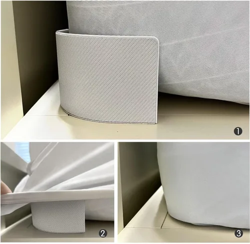Vista 3 de GripNHold Soporte para sábanas Soporte discreto y resistente para sábanas, tensor de sábanas de 360 grados, agarre antideslizante para sábanas