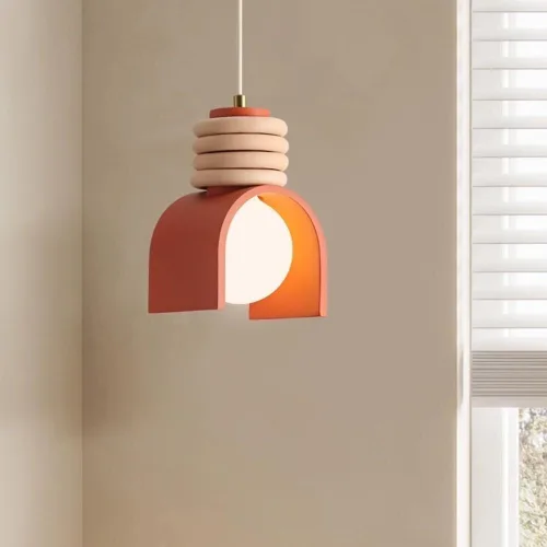 Vista 2 de Lámpara colgante de cristal japonesa Wabi Sabi para sala de estar, lámpara colgante de alambre, moderna, nórdica, blanca, para isla de cocina