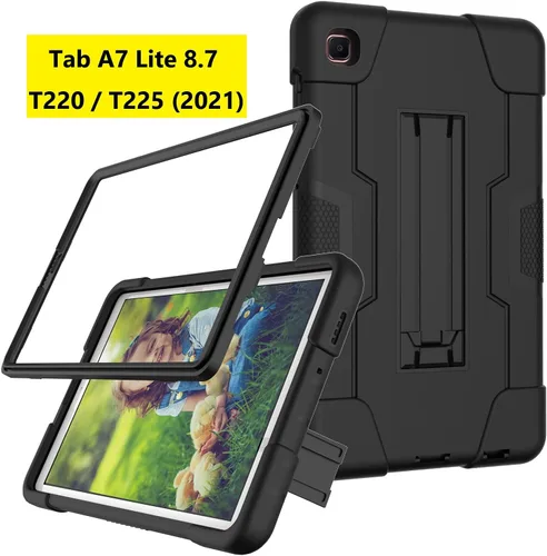 Vista 2 de Bingcok Funda para Galaxy Tab A7 Lite 8.7, resistente, resistente, de cuerpo completo, híbrida, a prueba de golpes, protección contra caídas