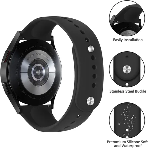 Vista 4 de Correa deportiva de 0.787 in para Samsung Galaxy Watch 6/5/5 Pro/4 de 1.575 in, 1.654 in, 1.732 in, 1.772 in, 1.811 in, 1.693 in, 1.850 in, Galaxy