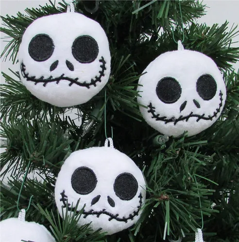 Vista 3 de Nightmare Before Christmas Jack Skellington - Juego de adornos navideños