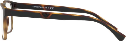 Vista 4 de Emporio Armani Mens EA4115 Rectangular Eyewear Frames With Two Interchangeable Sun Clip-ons Habana mate/transparente/marrón claro/gris oscuro