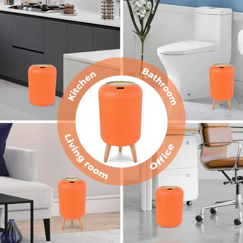 Vista 41 de Pukomc Papelera con sensor inteligente, conveniente e higiénico, fácil de usar, sensor de tecnología, impermeable, papelera de plástico para cocina