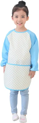 Vista 34 de Plie Kids Waterproof Art Smock – Long Sleeve Apron for Painting, Baking, Sensory Play (Ages 1–10)