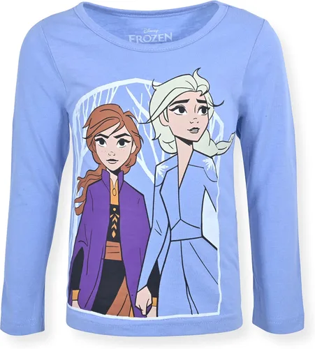 Vista 3 de Disney Frozen Elsa and Anna - Paquete de 3 camisas de manga larga para niñas pequeñas y pequeñas, color grisazul