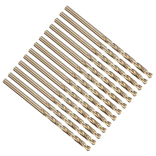 Vista 110 de PATIKIL Broca Jobber de 0.039 in, vástago recto M35 cobalto 5% acero de alta velocidad 135° acabado dorado para metal duro de acero inoxidable - 2