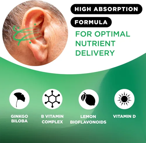 Vista 4 de Lipo-Flavonoid Balance Suplemento de Apoyo - Salud del Oído Interno y Alivio del Vértigo con Ginkgo Biloba, Bioflavonoides y Vitaminas B - Reduce