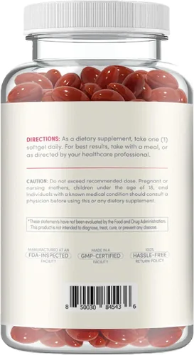 Vista 7 de Cápsulas blandas CoQ10 de 200 mg – Coenzima de absorción rápida Q10 200 mg Potente antioxidante para energía cardíaca y apoyo al envejecimiento