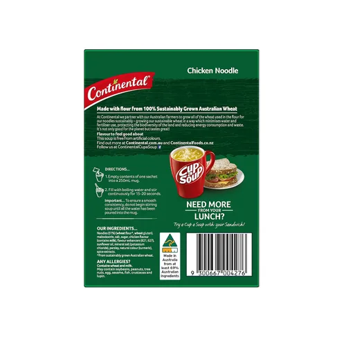 Vista 2 de Australiano - Sopa continental de fideos con pollo 1.41 oz 4 porciones