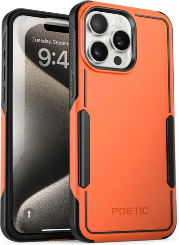 Vista 7 de Poetic Neon Series - Funda compatible con iPhone 15 Pro de 6.1 pulgadas (versión 2023), funda protectora de doble capa, resistente, resistente, Negro