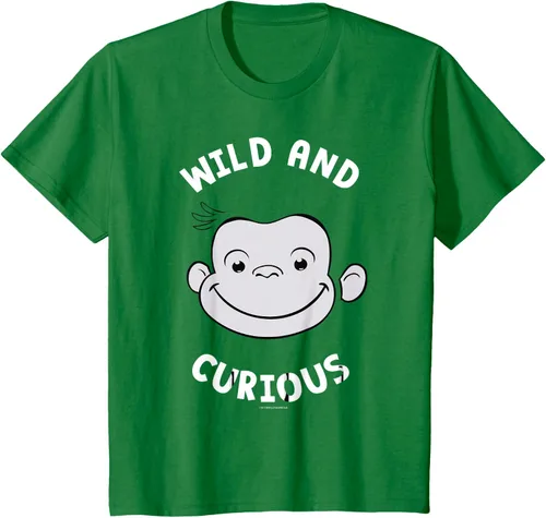 Vista 49 de Curious George Camiseta Big Face Wild and Curious Negro