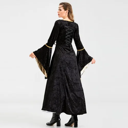 Vista 4 de Vestido vintage para mujer disfraz de Halloween vestido de cosplay retro 2022