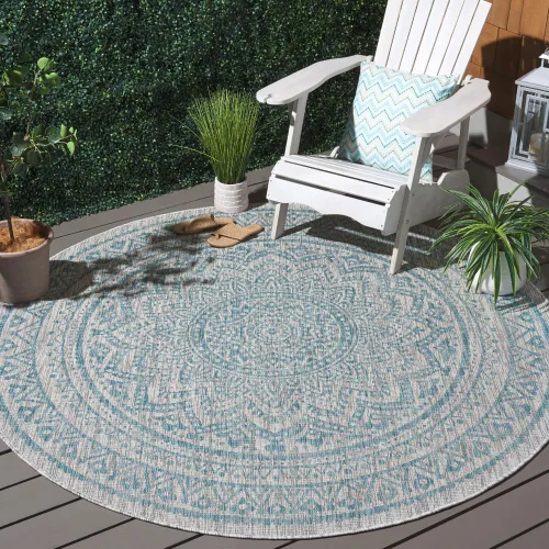 Vista 76 de SAFAVIEH Alfombra lavable al aire libre Courtyard Collection - 2'3" x 5', marfil y verde, no desprende pelusa y fácil limpieza, ideal para patio