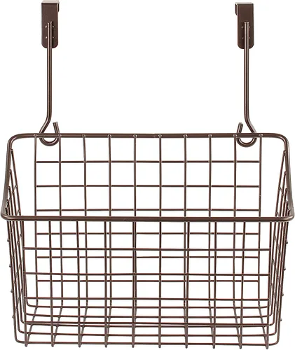 Vista 3 de Cesta de rejilla Spectrum para clóset , Acero inoxidable, Bronce, M
