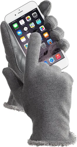 Vista 2 de isotoner Guantes de vellón elásticos para mujer con forro microluxe y tecnología Smart Touch