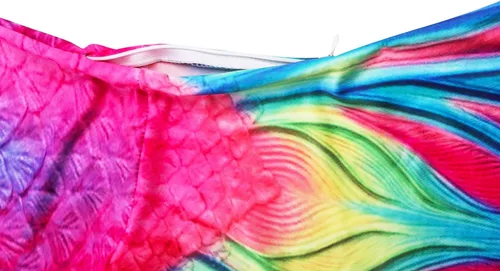 Vista 6 de Traje de baño de cola de sirena con monoaleta para niñas, conjunto de bikini