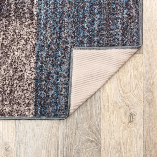 Vista 5 de Rugshop Alfombra Contemporánea Azul con Cajas Geométricas Antideslizante y sin Desprendimiento para Sala de Estar, Comedor y Oficina, 20" x 30