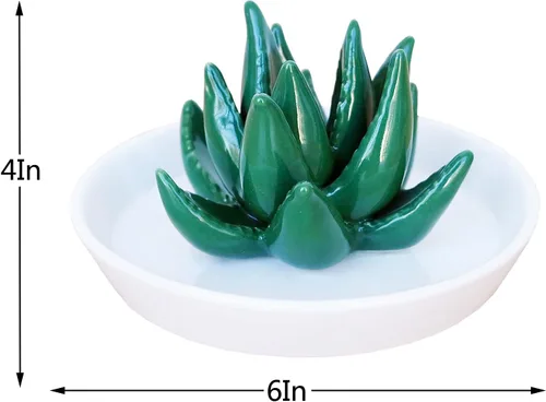 Vista 5 de PUDING CABIN - Plato portajoyas para anillos o aretes, regalo de cumpleaños, boda, día festivo, para mujeres, mamá, tía, amigas, novia