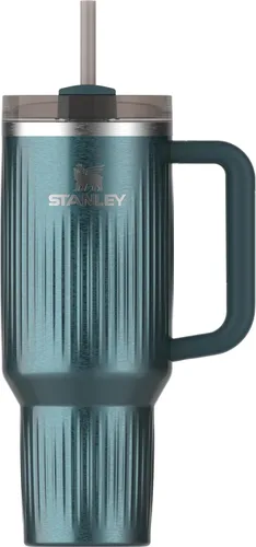 Vista 167 de STANLEY Quencher H2.0 Vaso Térmico con asa y pajilla, 64 onzas, tapa Flowstate de 3 posiciones, gran capacidad para viajes y deportes, vaso de acero