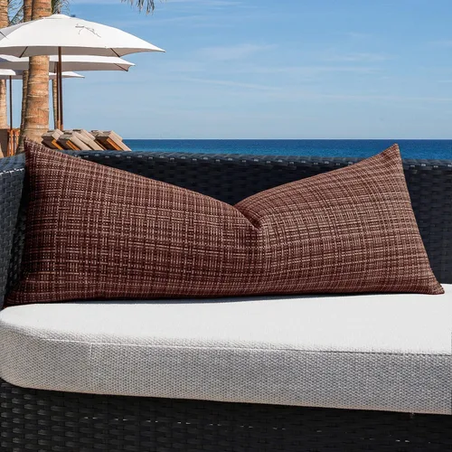 Vista 63 de Kevin Textile - Juego de 2 fundas de almohada decorativas para exteriores, impermeables, para jardín, patio, tienda de campaña, sofá, de 16 x 16