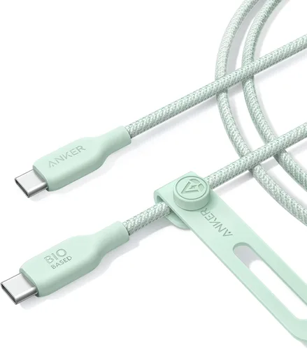 Vista 12 de Anker Cable USB C, carga rápida de 240 W, USB 2.0 (6 pies, negro fantasma) Cable bio-trenzado para iPhone serie 17, MacBook Pro 2020, iPad Pro