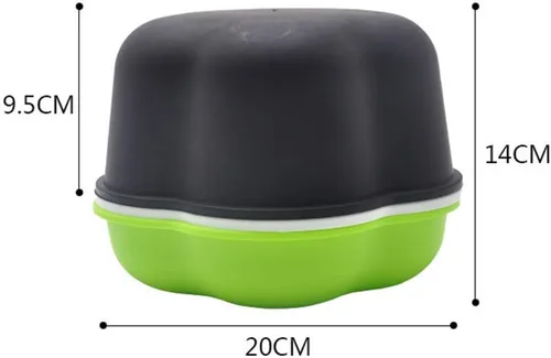 Vista 6 de Bandeja para germinar semillas con tapa, forma libre de suciedad y capacidad portátil, sin BPA, verde (1 unidad)