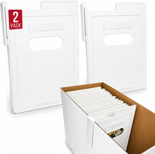 Vista 13 de SIDEKICK Divisor de caja de cómics (individual) caja corta/larga, el divisor de almacenamiento de cómics se mantiene en su lugar para proteger lo