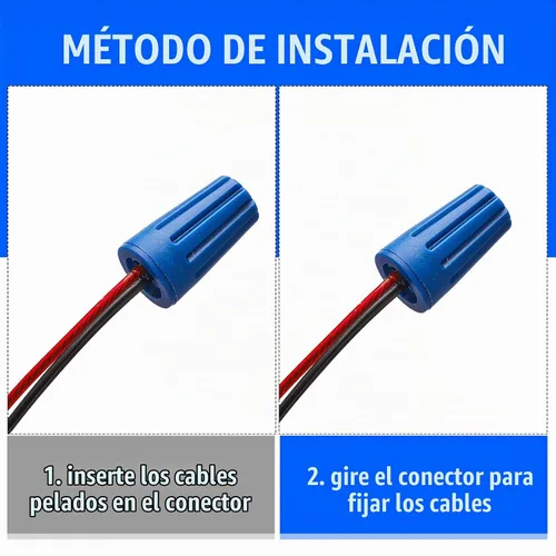 Vista 5 de Tondiamo - 40 conectores de cable impermeables, empalme paisajístico, azul y negro