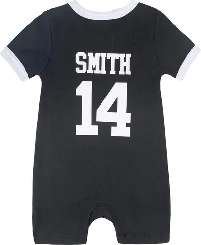 Vista 2 de Cnins Camiseta de fútbol para niños pequeños de 0 a 24 M para fanáticos de los deportes, camiseta de fútbol para niñas recién nacidas, mameluco