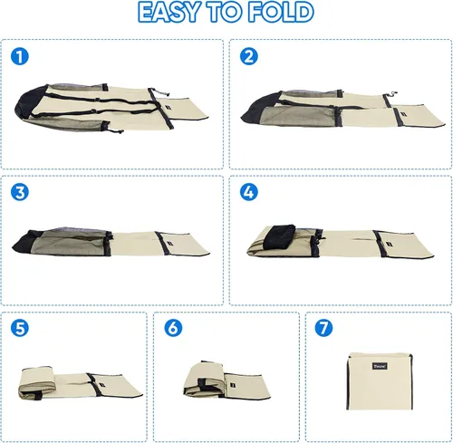 Vista 6 de BALEINE Mochila Bolsa de Lavandería de 120L, Tela Oxford 900D Bolsas Grandes de Lavandería de Viaje con Correas para el Hombro y 2 Bolsillos