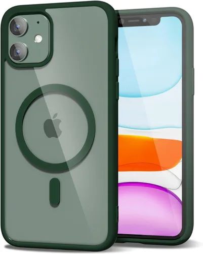 Vista 38 de oakxco Funda magnética transparente compatible con Magsafe, bonita funda delgada y transparente de poliuretano termoplástico no amarillenta, carcasa