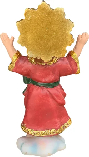 Vista 3 de >Divino Nino Jesús 4" pulgadas estatua Divina Niño (Colombia) Cara de bebé