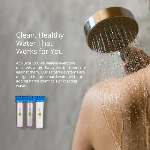 Vista 7 de NuvoH2O Cartucho de repuesto para sistema de trío para todo el hogar, avanzado sistema de filtro de agua de 3 etapas con filtro de cítricos sin sal