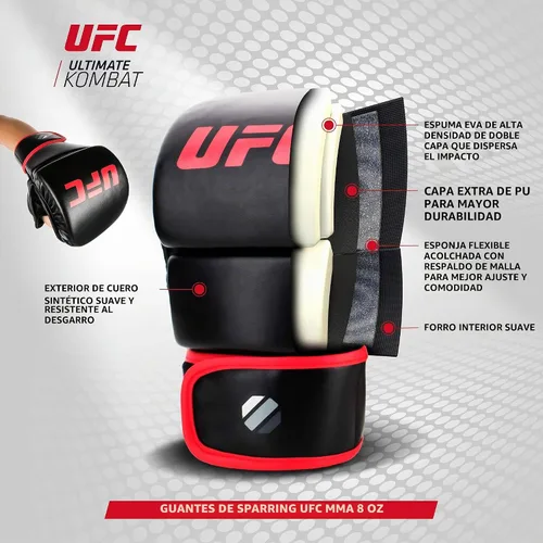 Vista 7 de UFC Guantes de combate MMA de 8oz