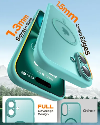 Vista 620 de TOCOL Funda para iPhone 11, compatible con Magsafe, protección completa de cámara, imanes integrados, protección contra caídas, funda translúcida