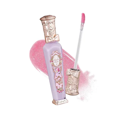 Vista 10 de Flower Knows Violet Strawberry Rococo Glowy Lip Gloss, Hot Pink Shimmer G02 Bebida de frambuesa