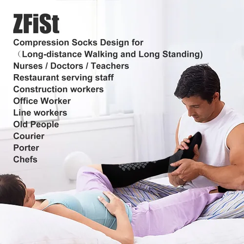 Vista 4 de ZFiSt 25 Calcetín de compresión 20-30mmhg Enfermera Calcetín Edema Varicosa