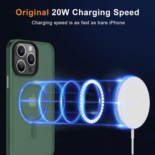 Vista 503 de MOCCA - Funda magnética resistente para iPhone XR de 6.1 pulgadas, compatible con MagSafe, funda con protección contra caídas de grado militar