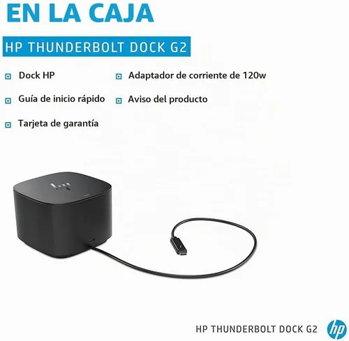 Vista 5 de HP Base Thunderbolt G2 con cable combinado
