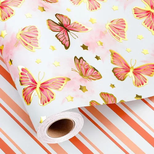 Vista 16 de MAYPLUSS Rollo de Papel de Regalo, Papel de Regalo con Bandera a Cuadros Azul y Blanco, Papel de Regalo Reversible para Patinadores y Carreras