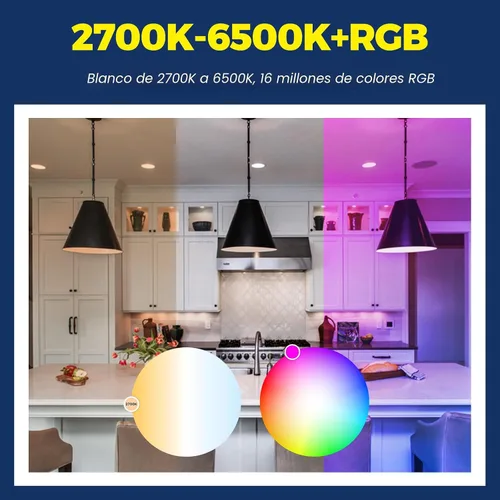 Vista 5 de Lightinginside - Bombillas inteligentes de 100W equiv., 1350LM 11W, bombilla inteligente que funciona con Alexa/Google Home/Smart Life, A19 E26