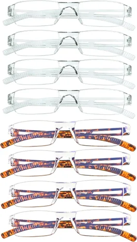 Vista 10 de VisionGlobal 2 pares de anteojos de lectura, anteojos con filtro de luz azul, anteojos de lectura para computadora para mujeres y hombres, marco