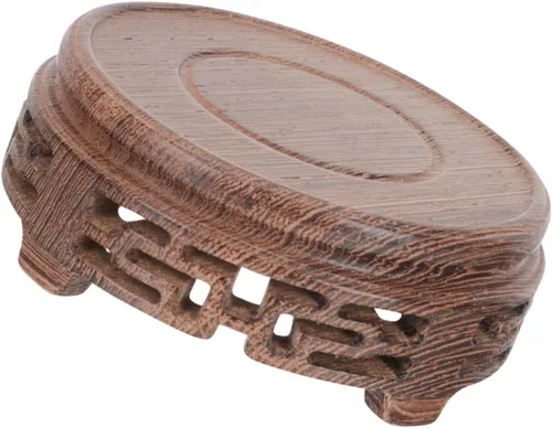 Vista 7 de DECHOUS Soporte de exhibición para taza de té, soporte de maceta para el hogar, maceta de madera, escritorio, 4 uds