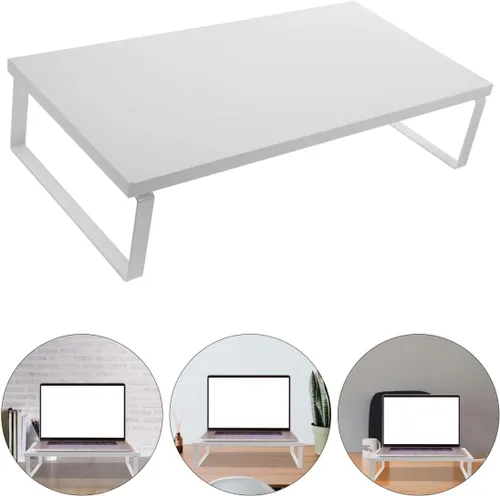 Vista 5 de ARTIBETTER Soporte elevador para monitor para escritorio con espacio de almacenamiento de 15.75 x 7.87 x 3.14 pulgadas, elevador de monitor