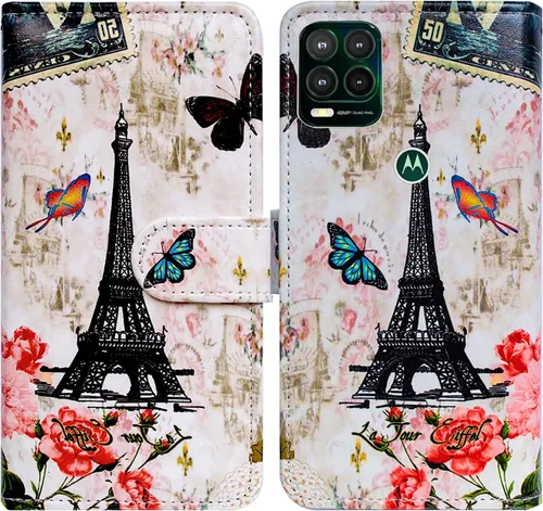 Vista 26 de Bcov Funda para Moto G Stylus 5G (no compatible con G Stylus 4G), funda de cuero con tapa y ranura para tarjetas y soporte para Motorola Moto G