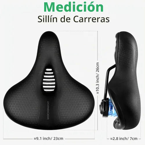 Vista 6 de ROCKBROS Asiento de bicicleta de espuma viscoelástica, sillín de bicicleta cómodo e impermeable para bicicletas de ciudad, MTB y carreras