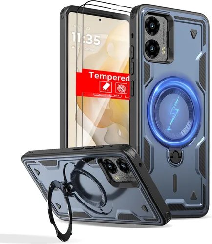 Vista 140 de Funda magnética para Google Pixel 9A compatible con cargador inalámbrico MagSafe, para Pixel 9A, funda de teléfono integrada de 360 °, con 2