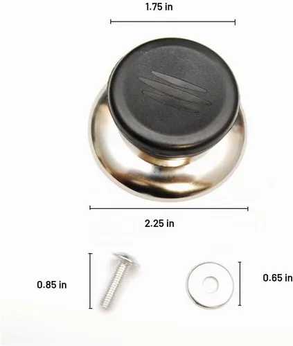 Vista 2 de PitLite Perilla de repuesto para tapa de olla, mango de sujeción, universal, para cocina, resistente al calor, 2