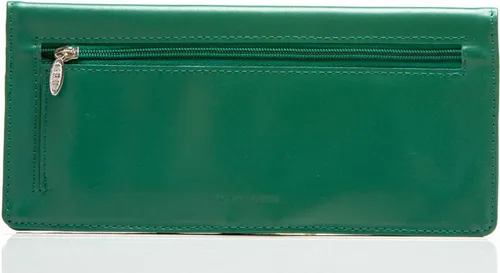 Vista 3 de Big Skinny Billetera delgada de cuero para mujer, con capacidad para hasta 40 tarjetas