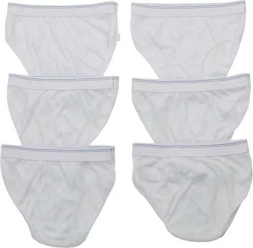 Vista 2 de ToBeInStyle Paquete de 6 calzones tipo bikini para niño, Paquete de 6 blanco sólido